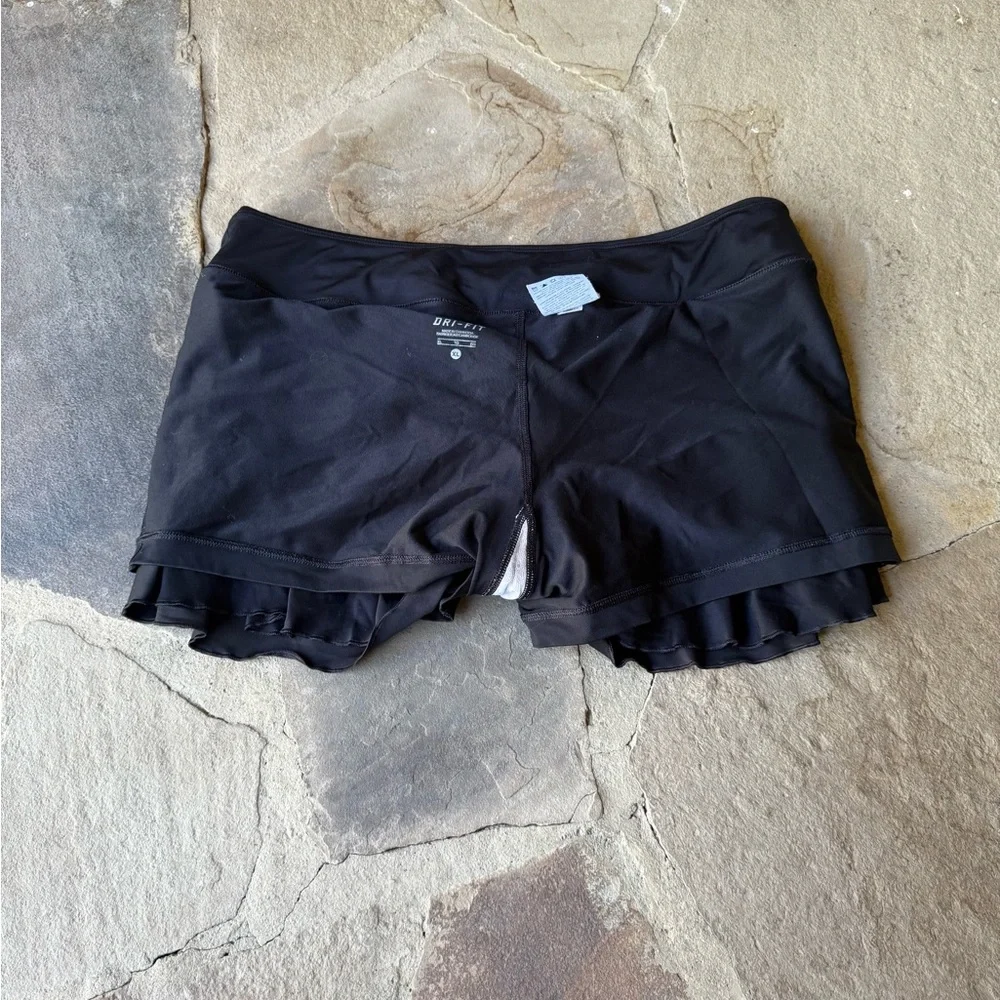Nike Women's Black Ruffle tennis Skirt - Picture 5 of 8
